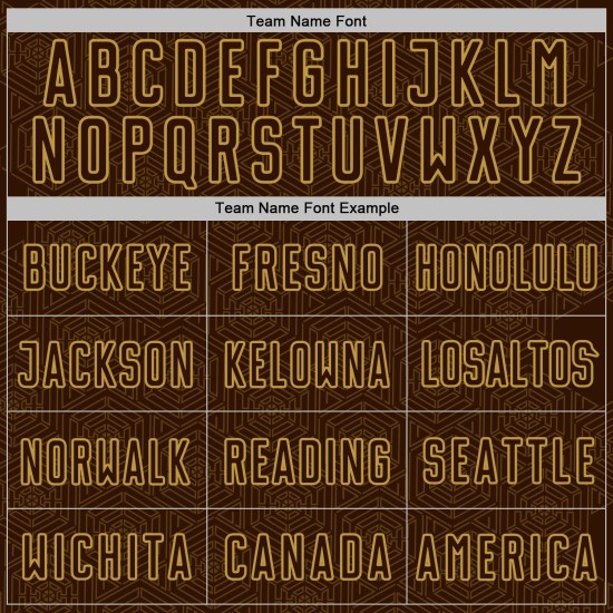 Geometric Jersey Old Custom Sports Gold Uniform Soccer Brown Shape Sublimation