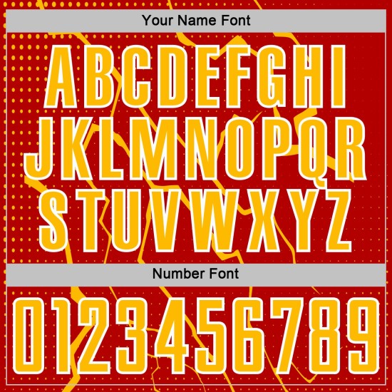 Jersey Sublimation Soccer Lightning Gold-White Sports Red Custom Uniform