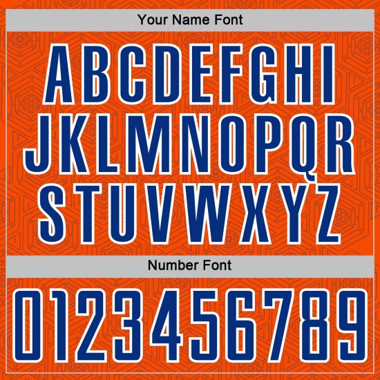 Custom Shape Uniform Sports Geometric Soccer Jersey Sublimation Orange Royal-White Custom Shape Uniform Sports Geometric Soccer Jersey Sublimation Orange Royal-White