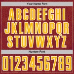 Geometric Jersey Shape Uniform Sublimation Soccer Crimson Gold-White Sports Custom Geometric Jersey Shape Uniform Sublimation Soccer Crimson Gold-White Sports Custom