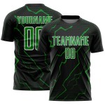 Sports Grass Green-White Sublimation Black Lightning Custom Uniform Soccer Jersey Sports Grass Green-White Sublimation Black Lightning Custom Uniform Soccer Jersey