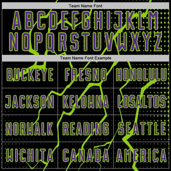 Purple-Neon Jersey Black Custom Uniform Green Sports Soccer Sublimation Lightning Purple-Neon Jersey Black Custom Uniform Green Sports Soccer Sublimation Lightning