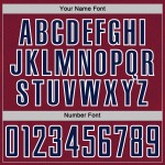 Custom Crimson Uniform Navy-White Sports Shape Geometric Sublimation Soccer Jersey Custom Crimson Uniform Navy-White Sports Shape Geometric Sublimation Soccer Jersey