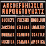 Sublimation Sports Uniform Soccer Black Shape Custom Geometric Jersey Orange-White