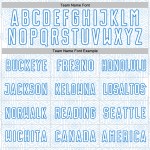 Soccer Jersey Shape Sublimation White Custom Sports Blue Geometric Uniform Powder