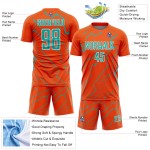 Aqua-White Jersey Sports Lightning Uniform Orange Soccer Custom Sublimation Aqua-White Jersey Sports Lightning Uniform Orange Soccer Custom Sublimation